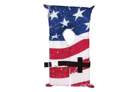 TYPE II KEYHOLE LIFE VEST STARS  STRIPES ADULT