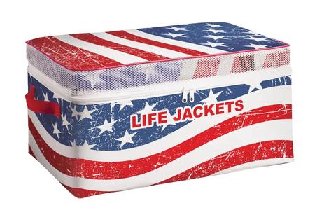 TYPE II KEYHOLE W/STORAGE BAG STARS  STRIPES 4PK.