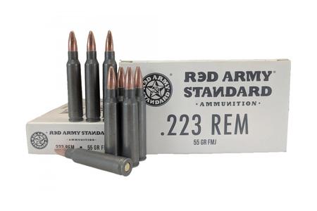 RED ARMY STANDARD 223 Rem 55 gr FMJ Steel Case 20/Box