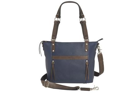 BOHEMIAN TOTE INDIGO AND BUFFALO BROWN