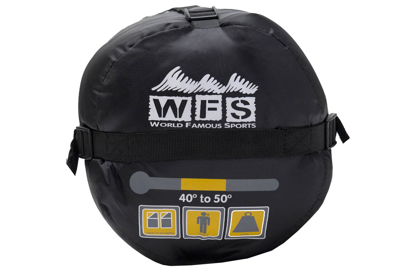 World Famous Sports 3LB Black Sleeping Bag