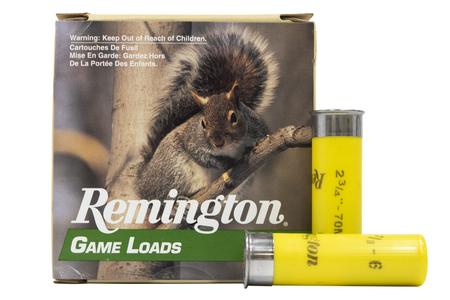 REMINGTON 20 Gauge 2 3/4 Inch 7/8 Oz 6 Shot Game Load 25/Box