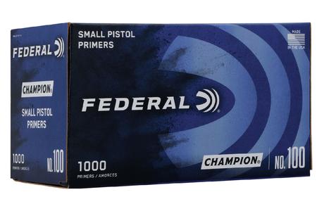 FEDERAL AMMUNITION SMALL PISTOL PRIMERS (CHAMPION) 1000/COUNT