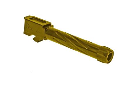 GLOCK 19 GEN 3 AND 4 DROP-IN BARREL WITH THREADED MUZZLE (GOLD)