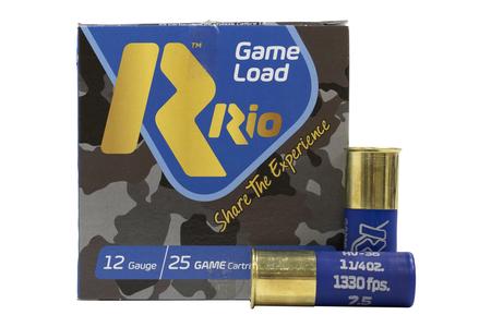 12 GAUGE 2 3/4 INCH HIGH VELOCITY GAME LOAD 25/BOX