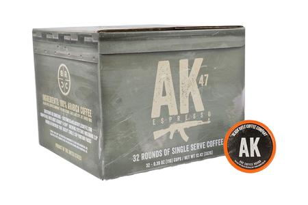 AK-47 ESPRESSO BLEND COFFEE ROUNDS 12 CT