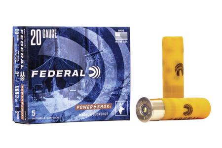 FEDERAL AMMUNITION 20 Gauge 3 Inch Magnum-Lead Buckshot Power-Shok 5/Box