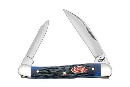 NAVY BLUE BONE ROGERS JIG MINI COPPERHEAD FOLDING KNIFE