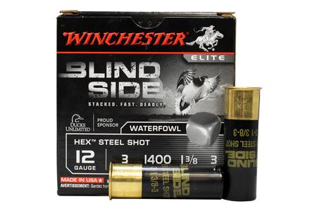 WINCHESTER AMMO 12 Gauge 3 Inch 1-3/8 oz 3 Shot Hex Steel Shot Blind Side 25/Box