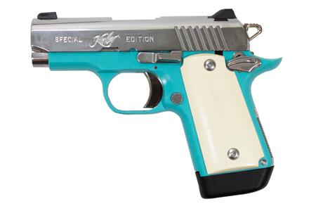 MICRO 9 BEL-AIR 9MM SPECIAL EDITION PISTOL WITH IVORY MICARTA GRIPS AND BLUE FR