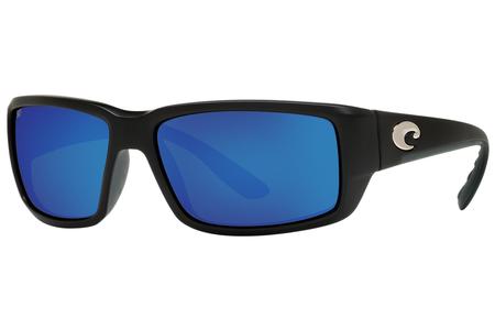 COSTA DEL MAR FANTAIL WITH MATTE BLACK FRAME AND BLUE MIRROR LENSES