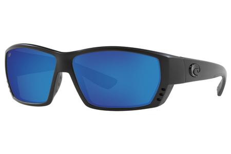 COSTA DEL MAR TUNA ALLEY WITH BLACKOUT FRAME AND BLUE MIRROR LENSES