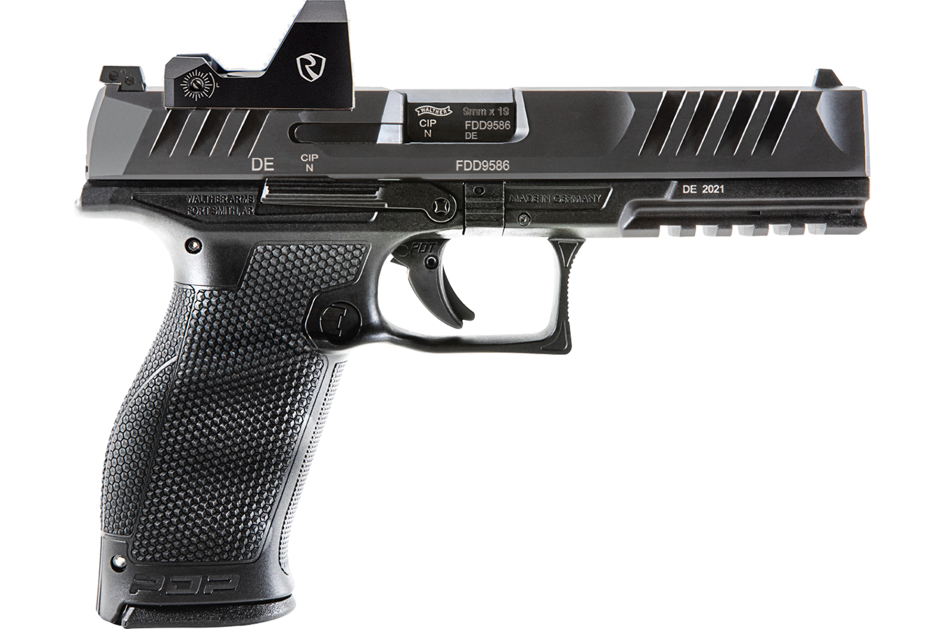 Walther PDP Full Size 9mm Optic Ready Pistol with Riton Optics Red Dot ...