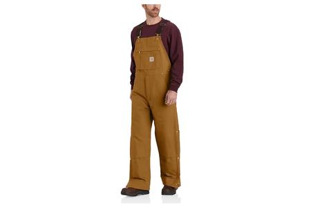 LOOSE FIT FIRM DUCK INSULATED BIB OVERALL - MEDIUM
