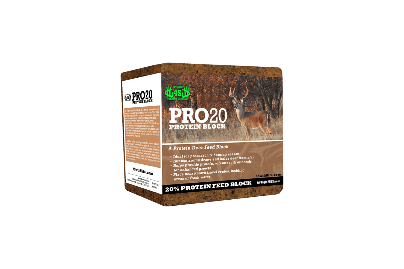 4s Draw Pro20 Protein Deer Block, 15 lbs Vance Outdoors