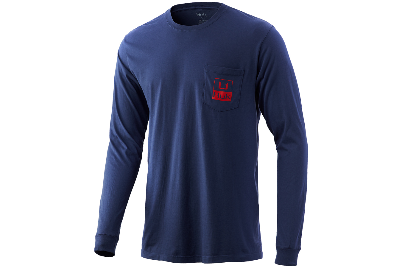 Huk Long Sleeve Pocket Tee - Sargasso Sea Heather | Vance Outdoors