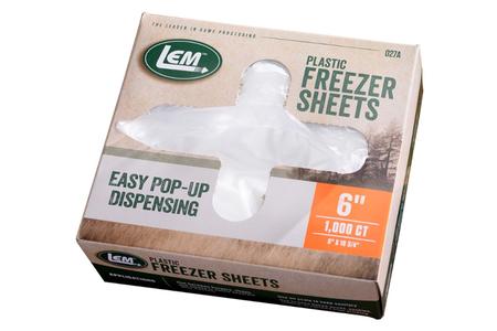 6 X 10 3/4 INCH FREEZER SHEETS - 1000 COUNT