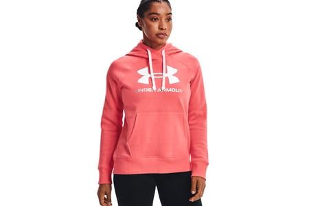 WOMENS UA RIVAL FLEECE BIG LOGO FOIL OUTLINE HOODIE