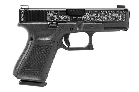 19M 9MM FBI SPEC PISTOL WITH ENGRAVED SLIDE AND NIGHT SIGHTS