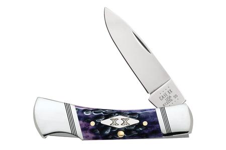 PURPLE BONE LOCKBACK FOLDING POCKET KNIFE