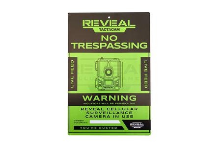 TACTACAM NO TRESPASSING SIGN (PACK OF 3)