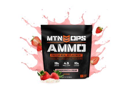 AMMO WHEY PROTEIN MEAL REPLACEMENT, STRAWBERRIES AND CREAM