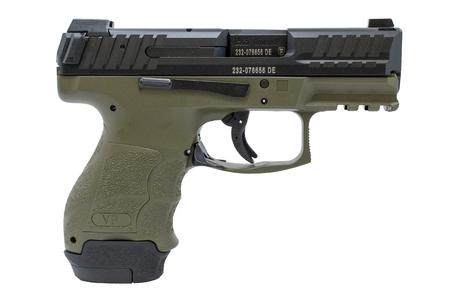 H  K VP9SK Subcompact 9mm Pistol with OD Green Frame and Night Sights