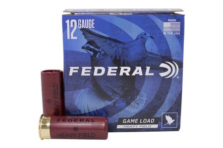 FEDERAL AMMUNITION 12 Gauge 2-3/4 in 1-1/8 oz 8 Shot Heavy Field Game Load 25/Box