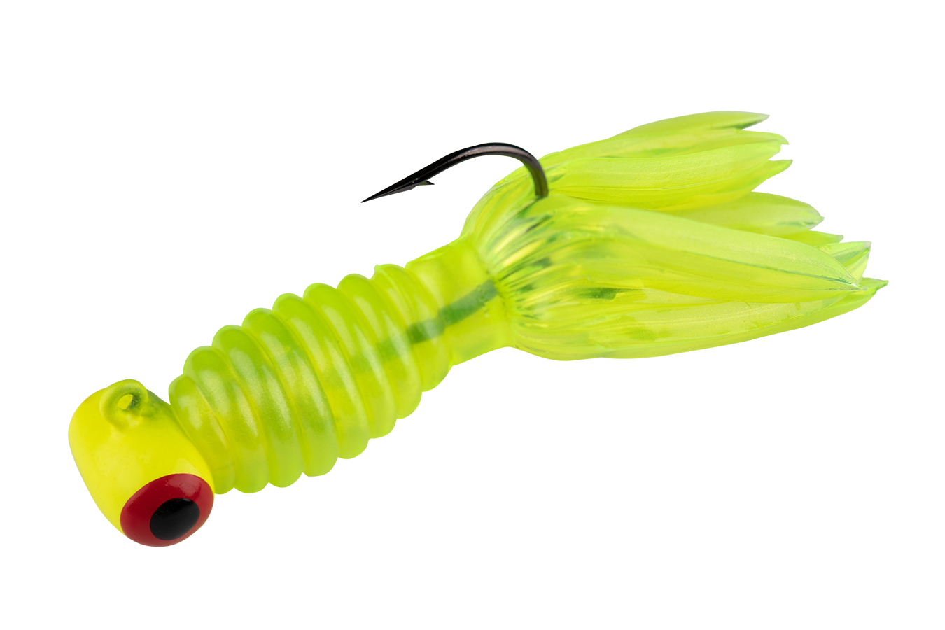 Mr. Crappie Sausage Head 1/16 oz Jig 3 Pack (Hot Chartreuse)