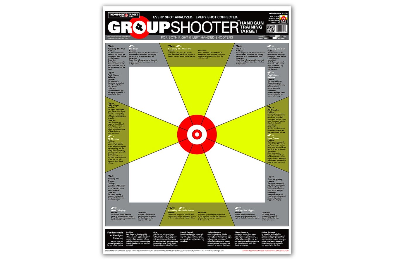 Thompson Target Group Shooter Handgun, Paper Diagnostic Shooting 