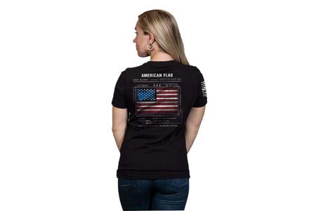 FLAG SCHEMATIC - WOMENS RELAXED FIT V-NECK T-SHIRT