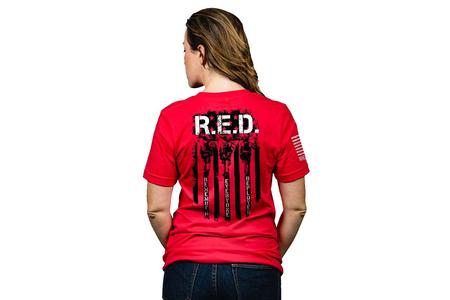 RED REMEMBER EVERYONE DEPLOYED WOMENS SS TEE