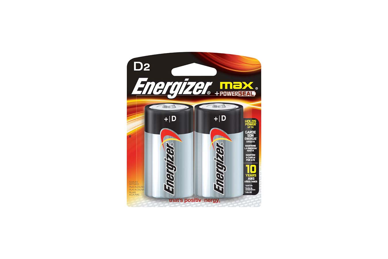 Energizer Battery Co Max Alkaline D Batteries (2 Pack)