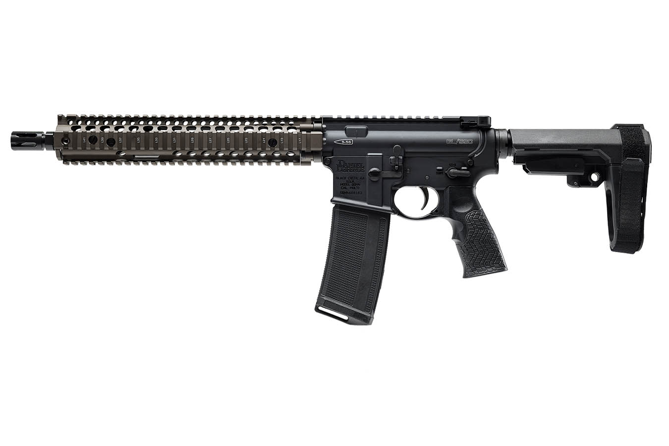 DANIEL DEFENSE GL/SSC 5.56mm Semi-Auto Pistol with 12.5 Inch Barrel and FDE Rail