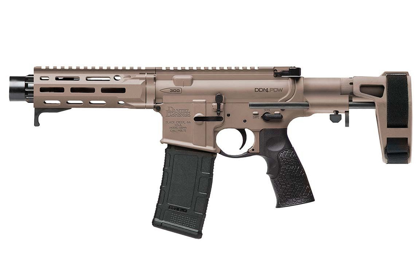 DANIEL DEFENSE DDM4 PDW 300 Blackout AR Pistol with FDE Finish