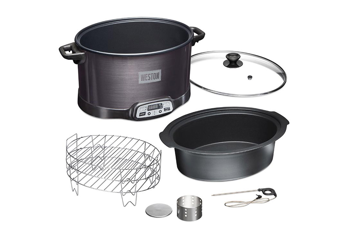 WESTON BRAND 2-in-1 6 QT Indoor Smoker & Slow Cooker