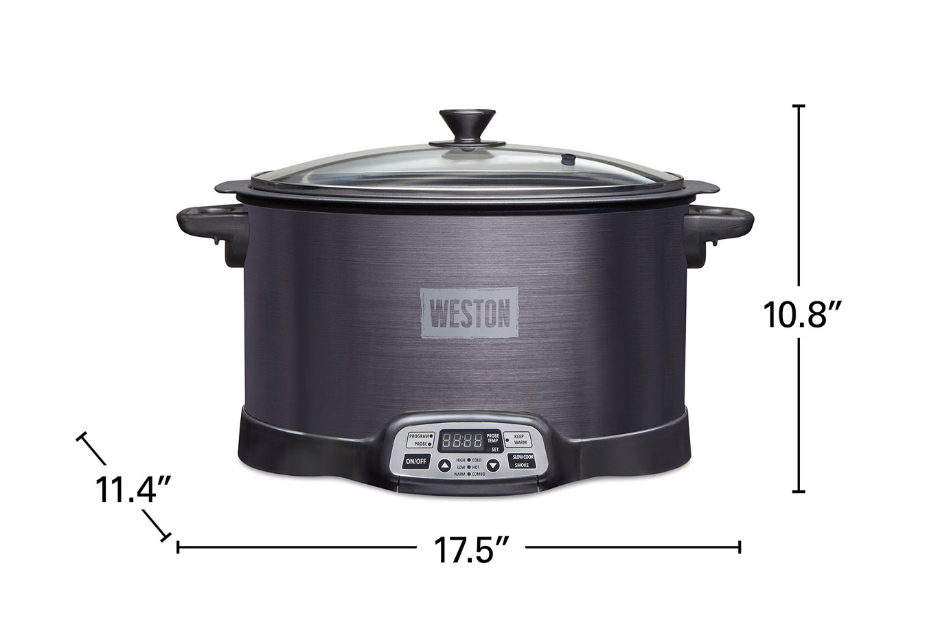 WESTON BRAND 2-in-1 6 QT Indoor Smoker & Slow Cooker