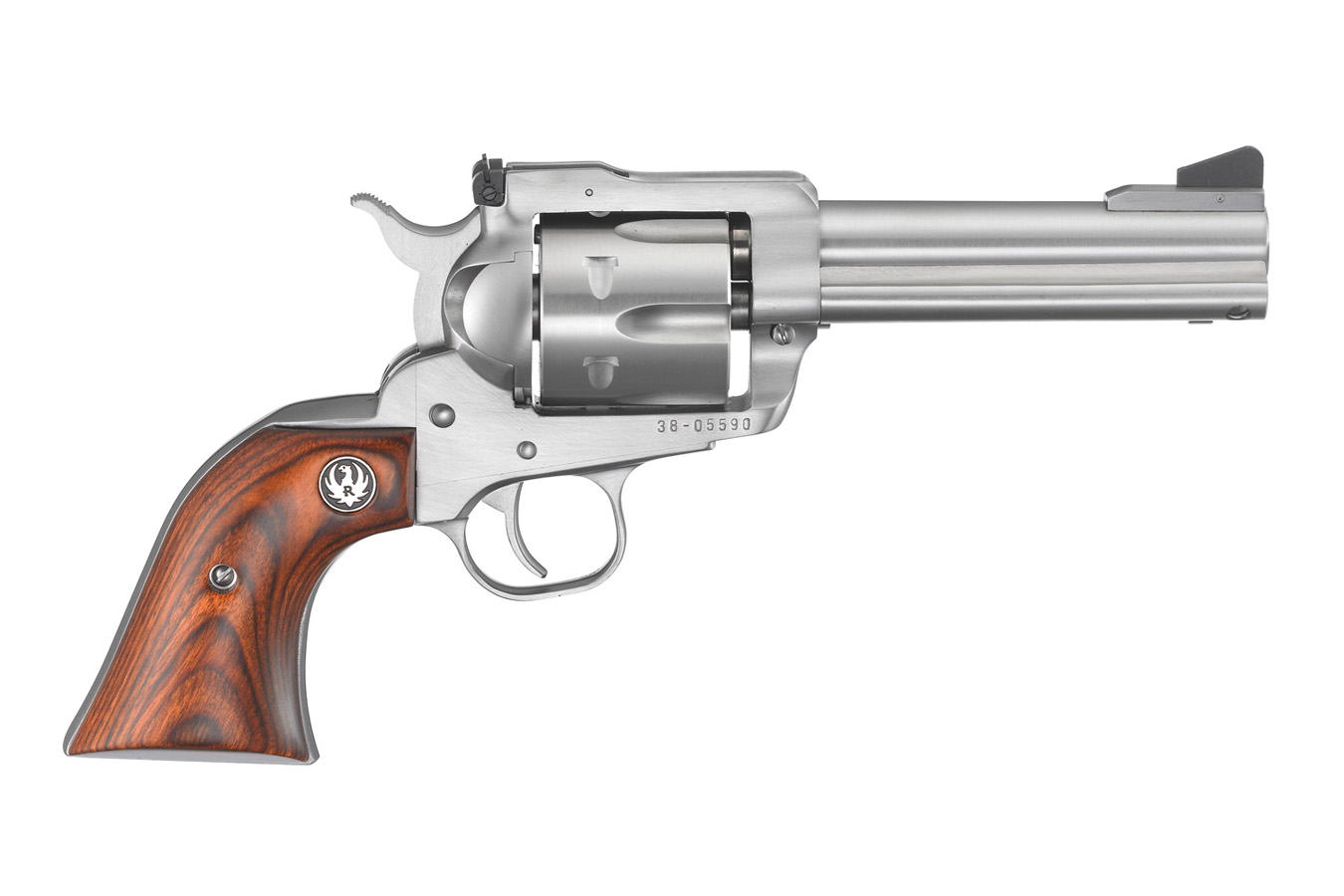 RUGER Blackhawk 357 Magnum Revolver with Stainless Finish and Hardwood Grips