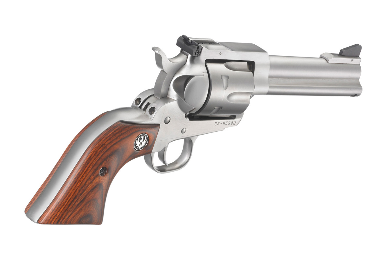 RUGER Blackhawk 357 Magnum Revolver with Stainless Finish and Hardwood Grips