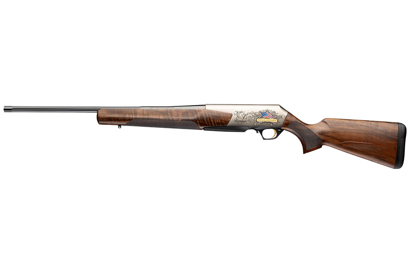 BROWNING FIREARMS BAR MK4 Medallion Americana 308 Win Semi-Auto Rifle with 250th Anniversary American Flag Engraving