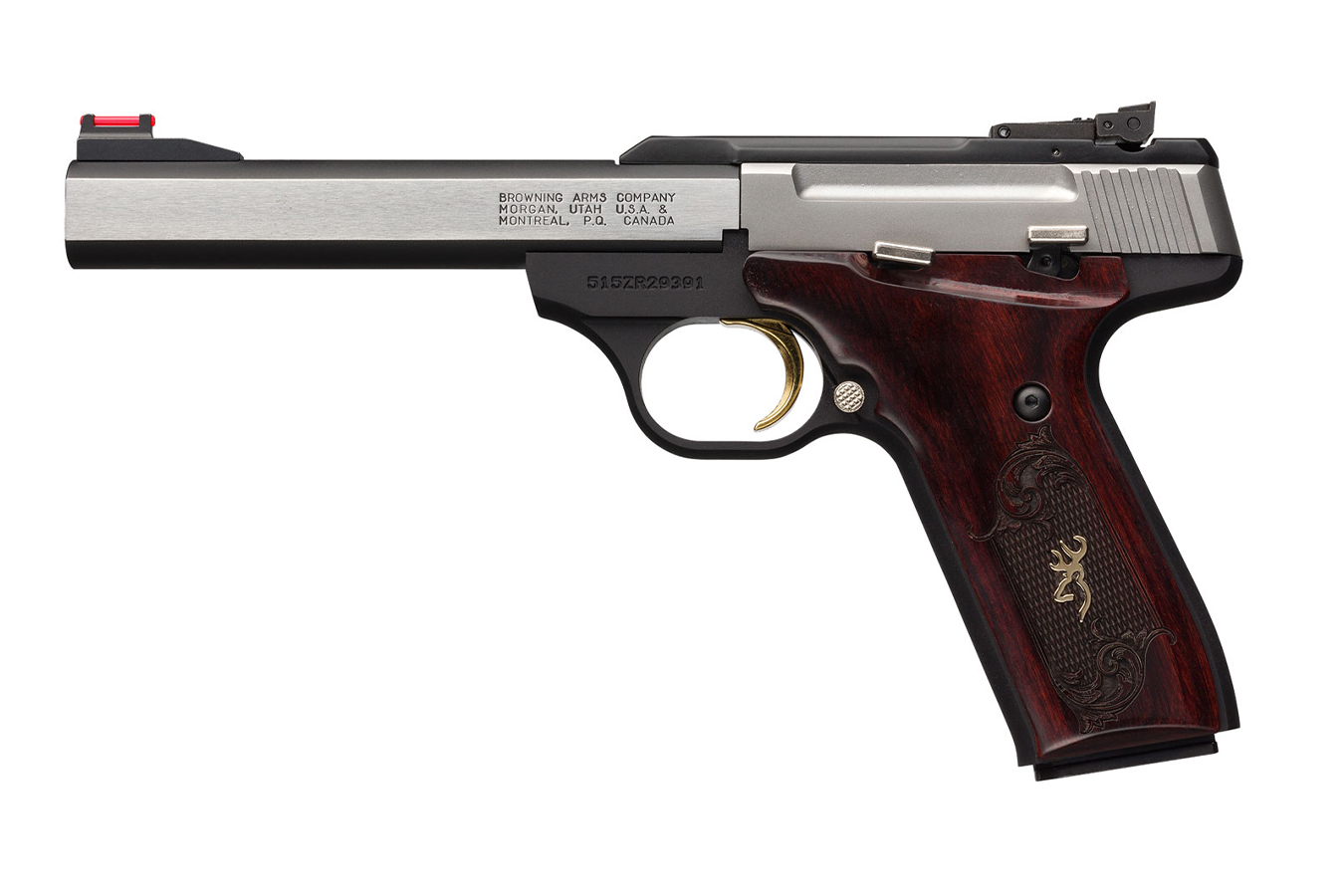 BROWNING FIREARMS Buck Mark Medallion 22LR Rimfire Pistol with Rosewood Grips