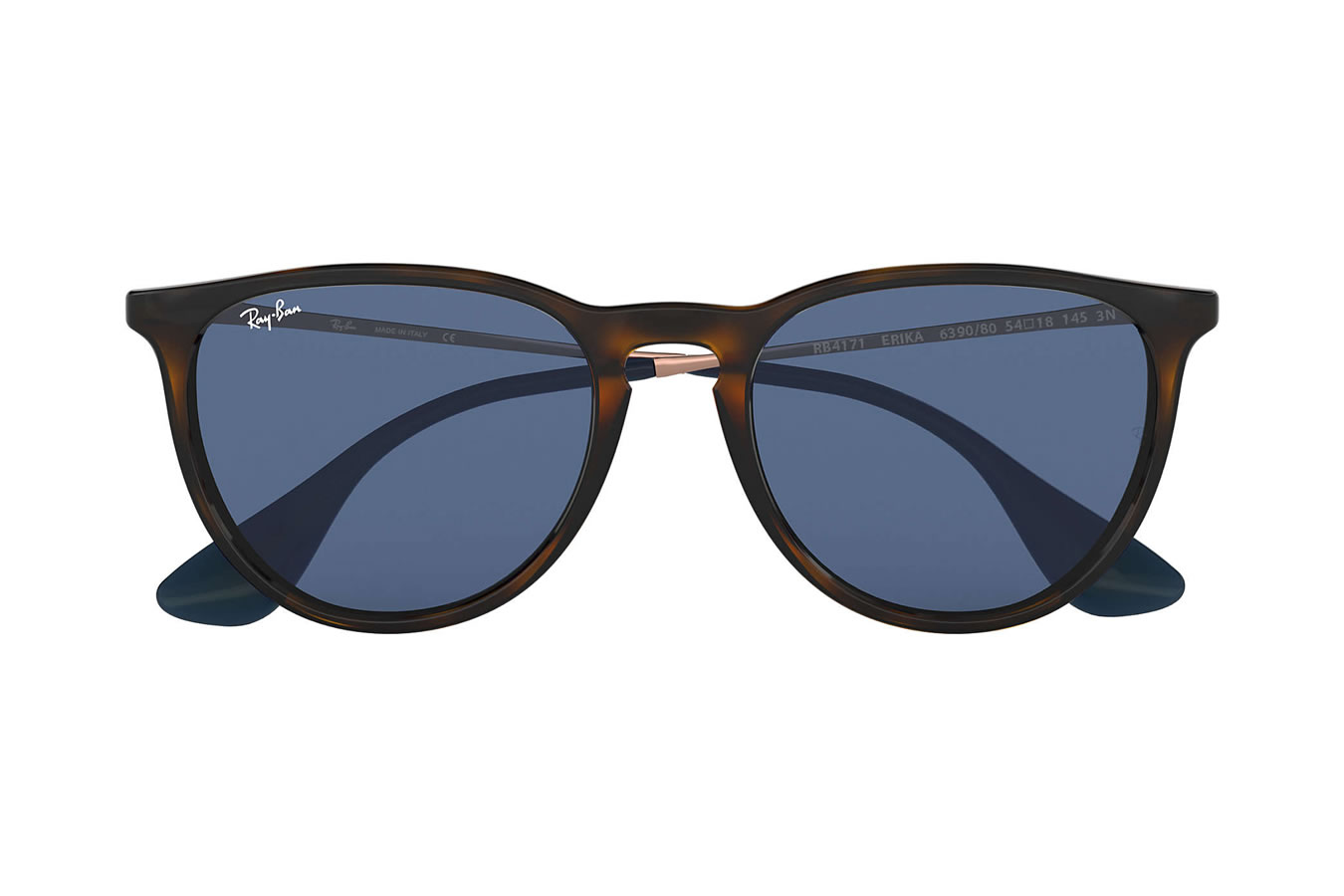 Ray-Ban Erika with Tortoise Frame and Dark Blue Lenses