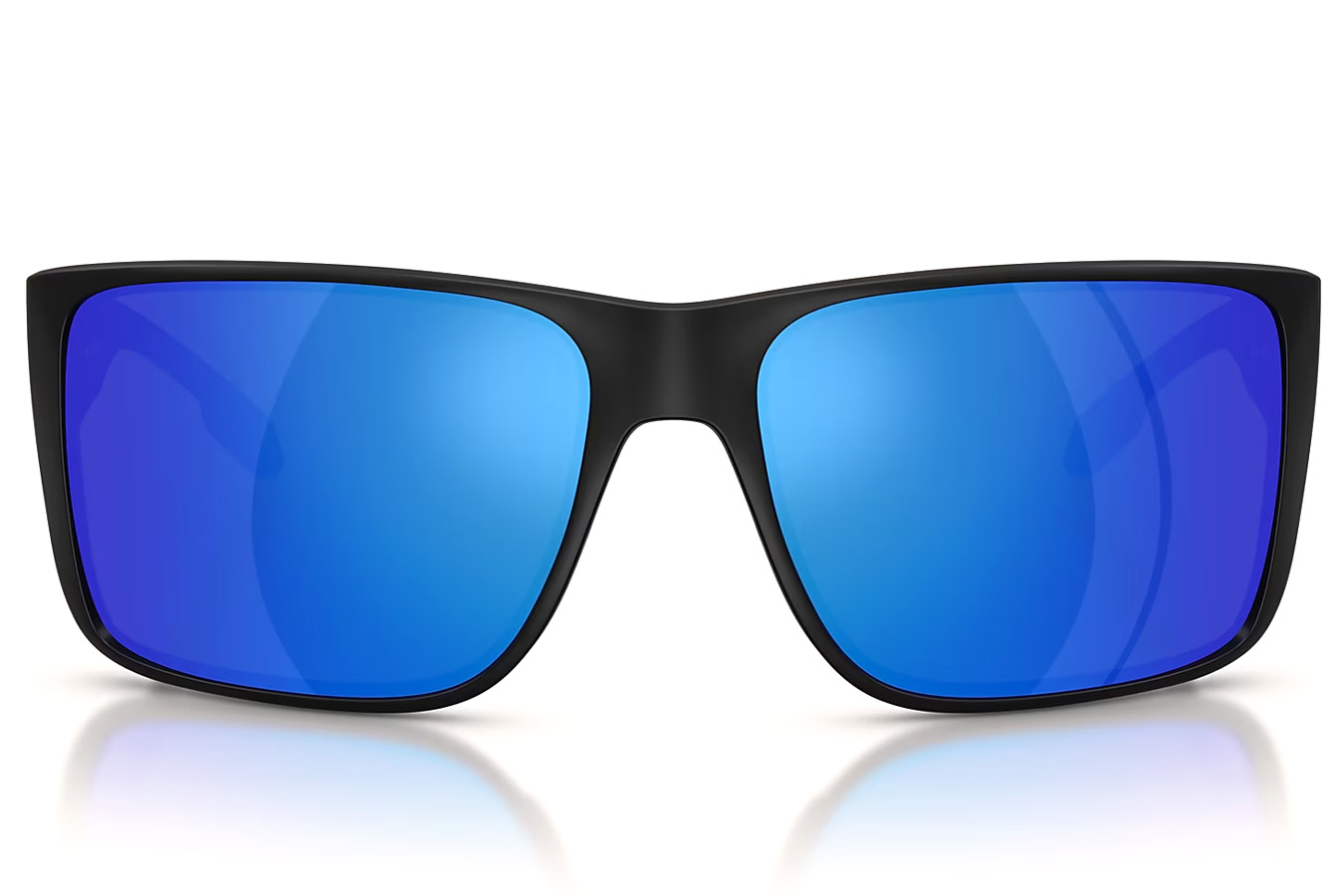 NATIVE EYEWEAR Badlands XL Matte Black with Blue Reflex Polarized Lenses
