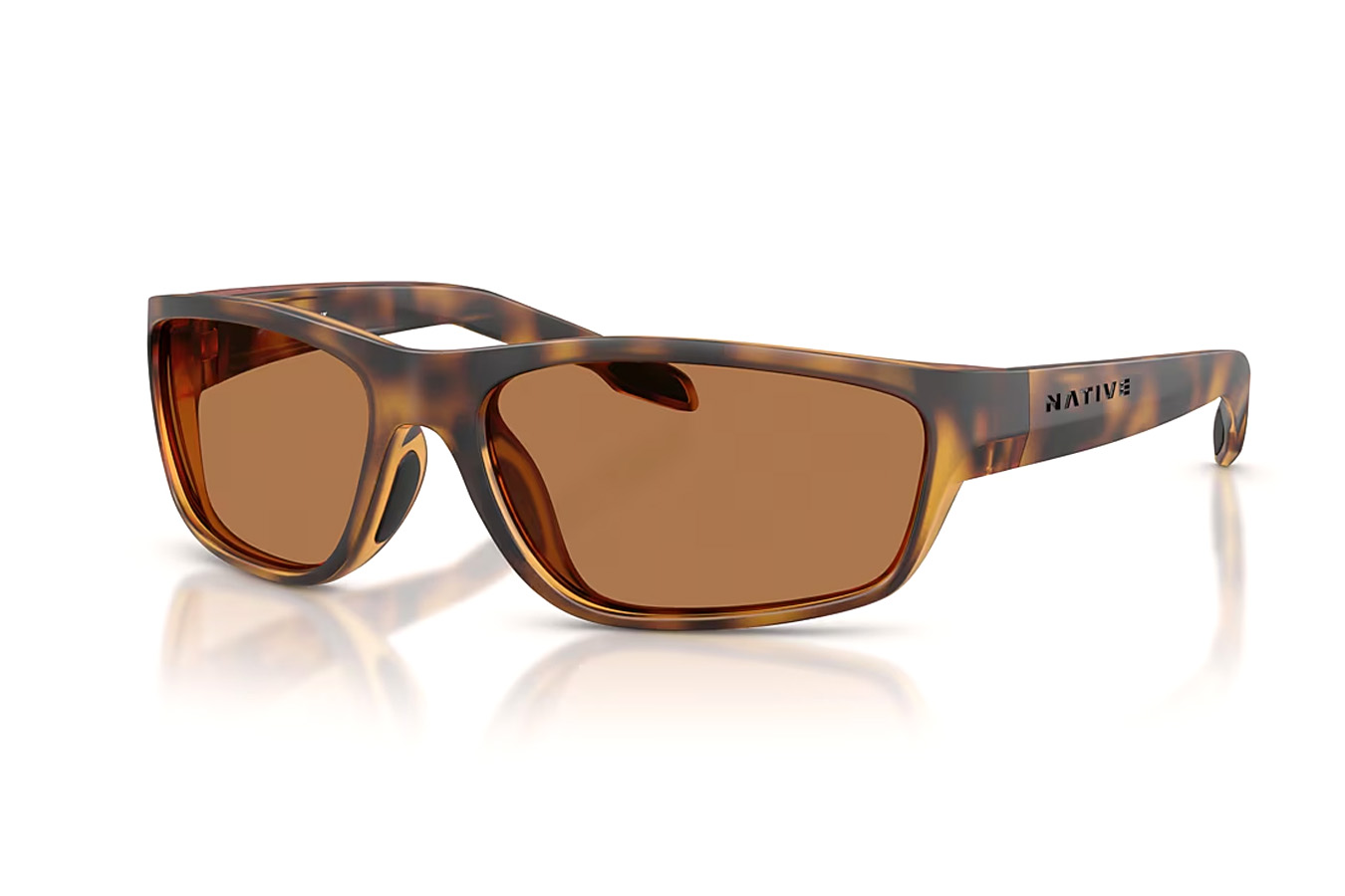 NATIVE EYEWEAR Craggy Matte Tortoise Frames with Brown Polarized Lenses