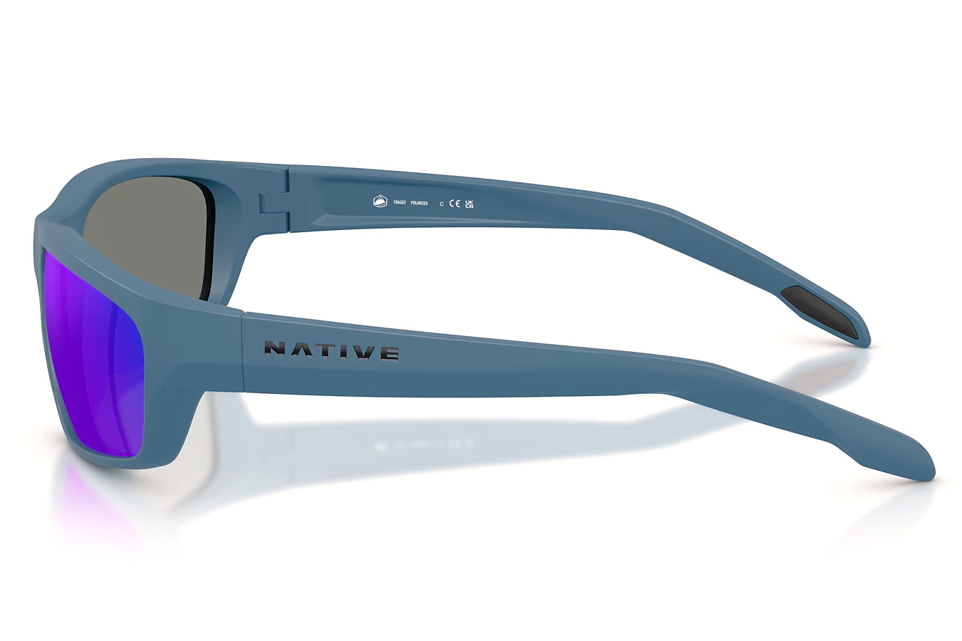 NATIVE EYEWEAR Craggy Overland Blue Frames with Blue Reflex Polarized Lenses