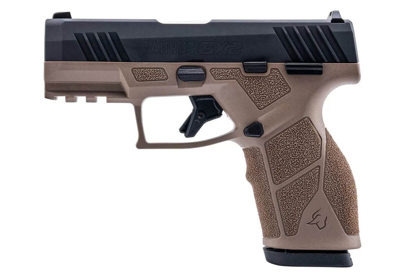 TAURUS GX2 9mm 13+1 Striker-Fired Pistol with Manual Safety Black Slide and Brown Frame