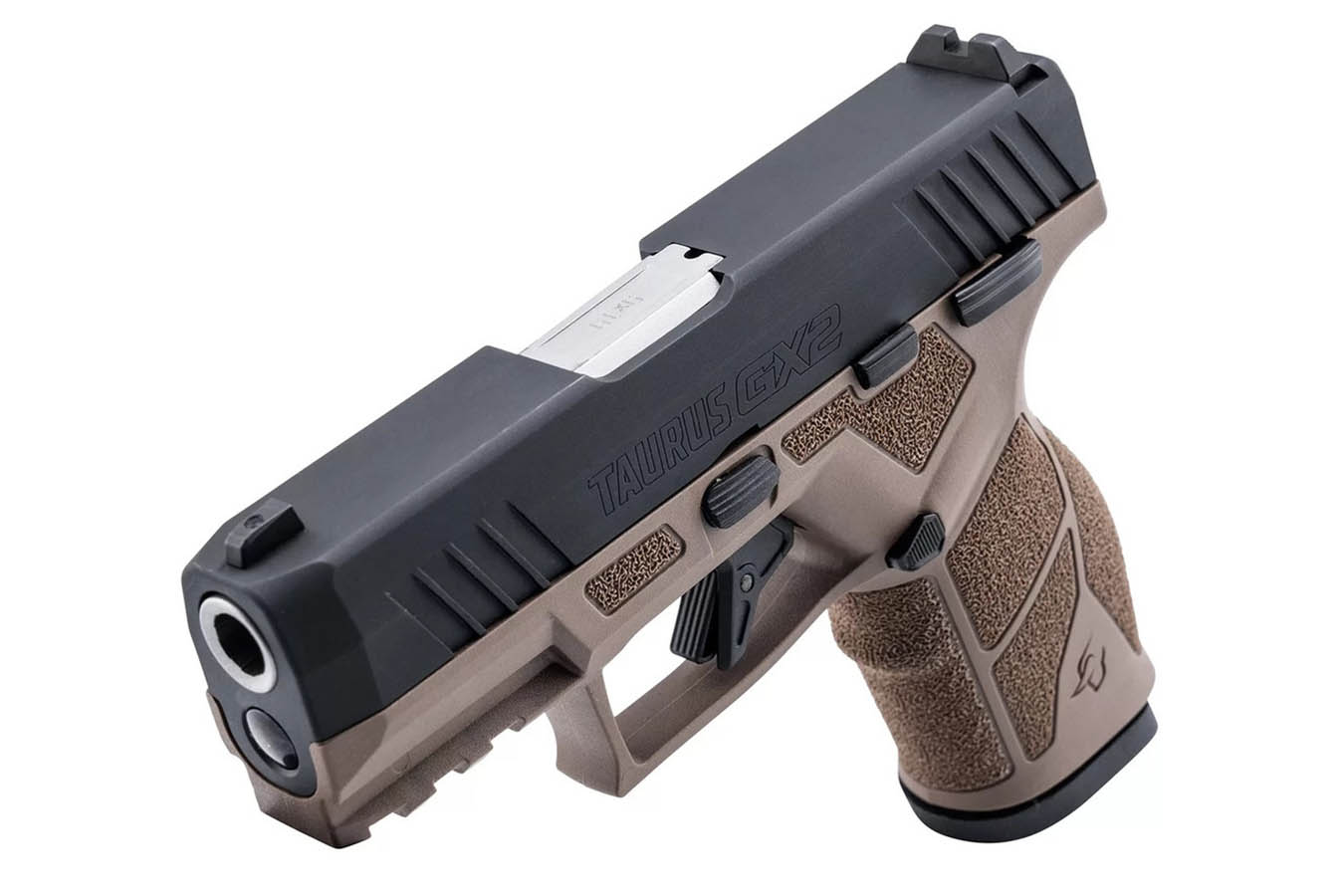 TAURUS GX2 9mm 13+1 Striker-Fired Pistol with Manual Safety Black Slide and Brown Frame