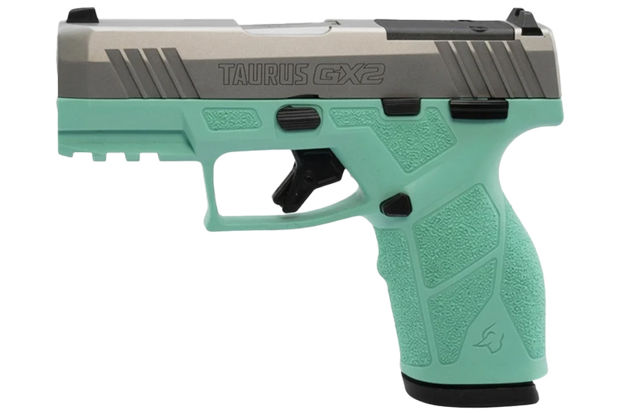 TAURUS GX2 T.O.R.O. 9mm Optic Ready Pistol with Stainless Steel Slide and Cyan Frame
