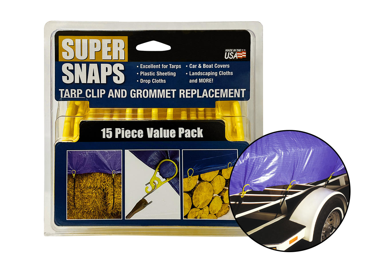 ACCUSHARP/FORTUNEPRODINC Super Snaps, Yellow, 8.8 Inch Long, 15 Pack