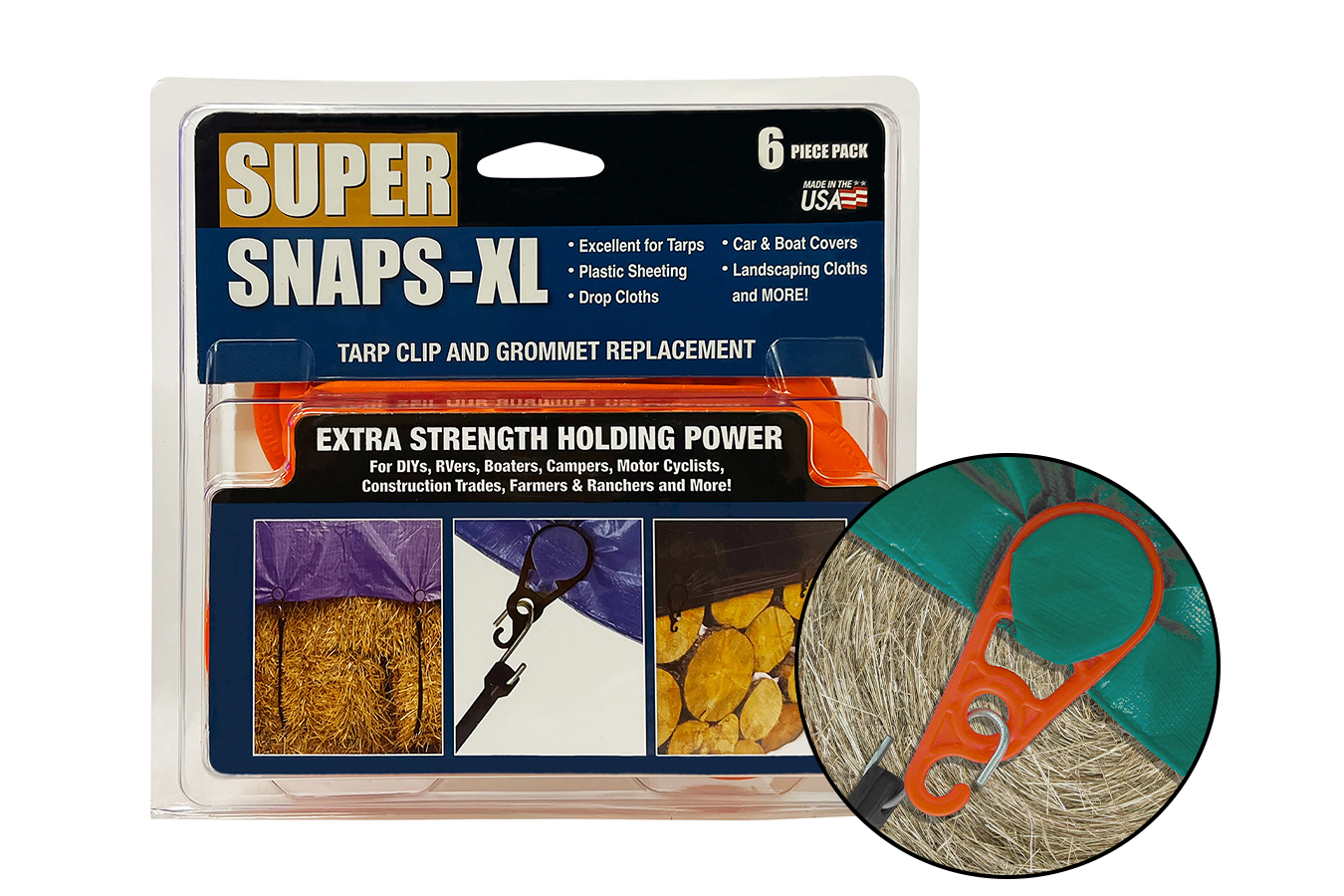 ACCUSHARP/FORTUNEPRODINC Super Snaps, Orange, 7.8 Inch Long XL, 15 Pack